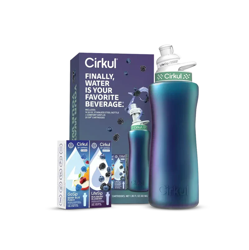 Playful Geometric 32oz. Chameleon Stainless Steel Bottle Starter Kit 95KR - Squishy Dohnut Sweet Treat Shaped Stress Toy - Default Title