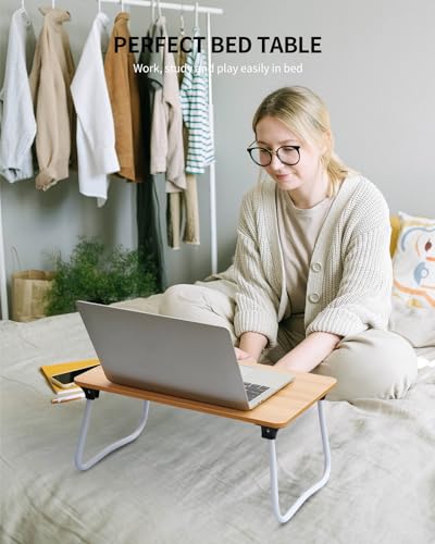 Smart Home Ruxury Foldable Lap Desk Laptop Stand Bed Desk Table Tray, Set