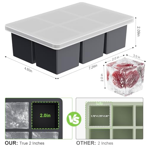 Classic Large Ice Cube Tray for Whiskey: 2" Big Essentials