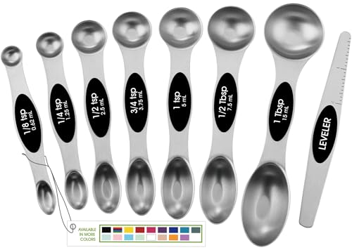 Eco-Friendly Spring Chef Stainless Steel Magnetic Measuring Spoons Set with Kit