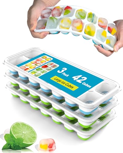Modern 3 Pack Ice Cube Trays with Lid Collection