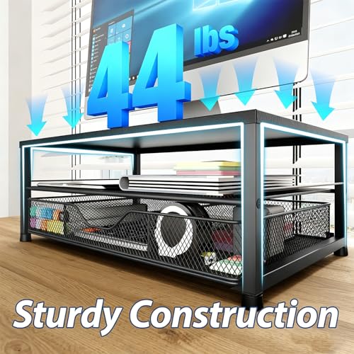upgraded OPNICE Desk Organizer and Accessories, 2-Tier Computer Monitor Essentials