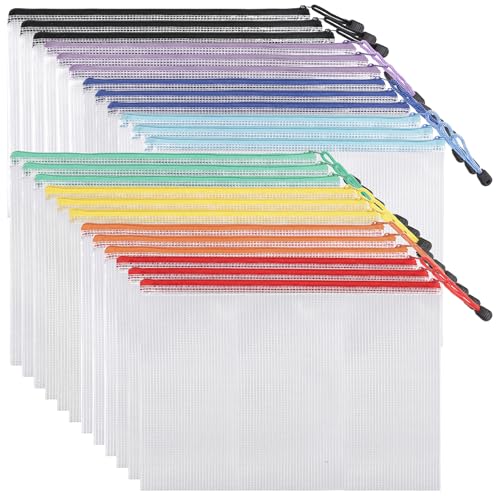 Modern EOOUT 24pcs Mesh Zipper Pouch Bags, for Organizing Kit