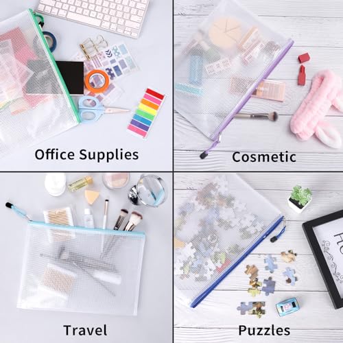 Modern EOOUT 24pcs Mesh Zipper Pouch Bags, for Organizing Kit