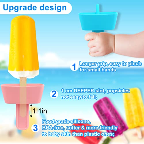 Minimalist AIERSA 8pcs Popsicle Holders and Ice Pop Sleeves Kit