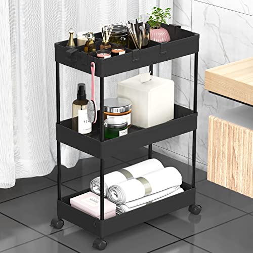 luxury SPACELEAD 3 Tier Rolling Cart with Wheels, Storage Collection