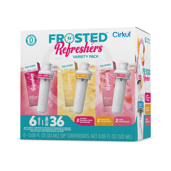 Zero-Calorie Frosted Refreshers 6-Pack Variety Pack 1367 - Electrolyte Hydration Enhanced Taste Cartridges - Default Title
