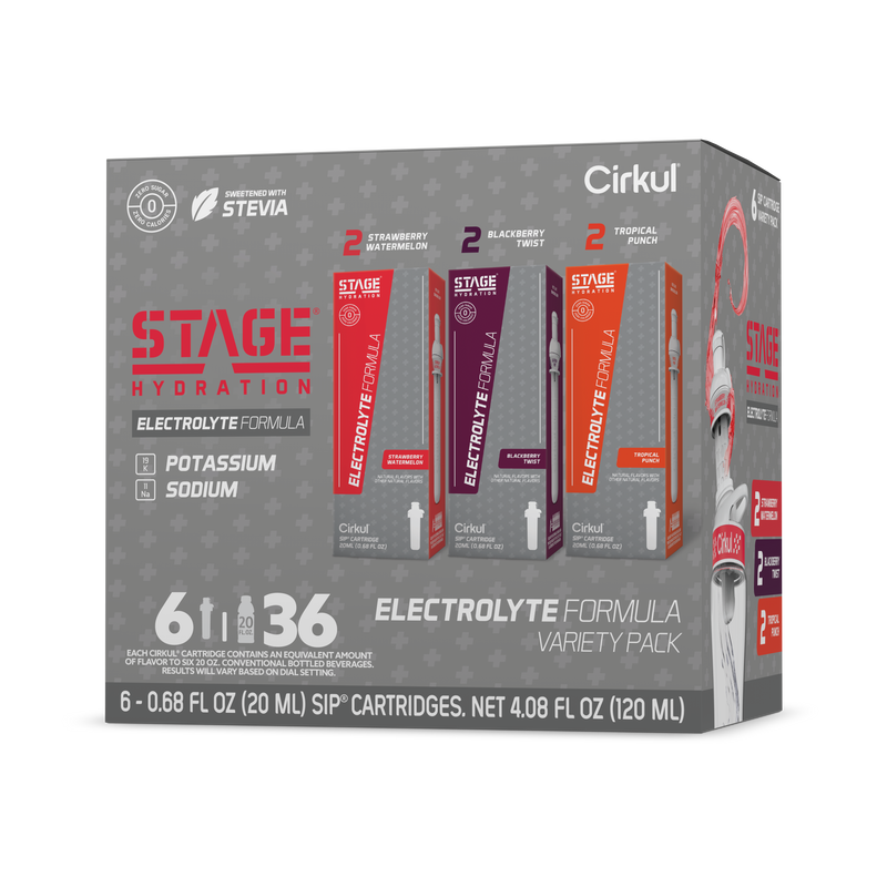 Refreshing Electrolyte Stage 6-Pack Variety Pack 4ZSP - Sugar-Free Fruit Flavor Cartridge Refill - Default Title