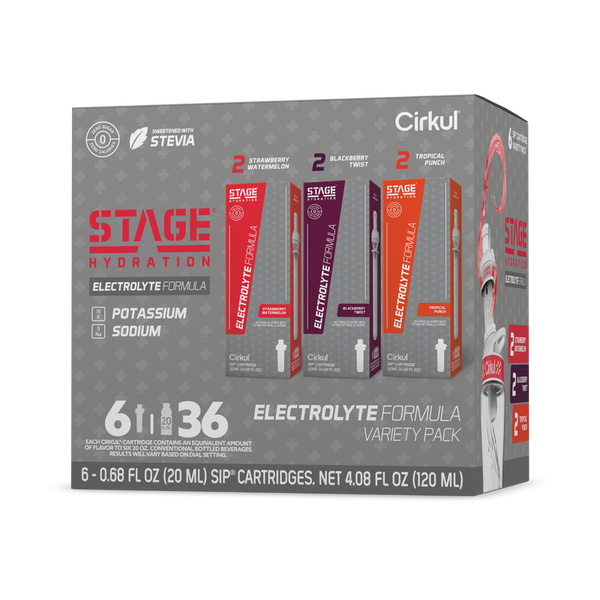 Refreshing Electrolyte Stage 6-Pack Variety Pack 4ZSP - Sugar-Free Fruit Flavor Cartridge Refill - Default Title