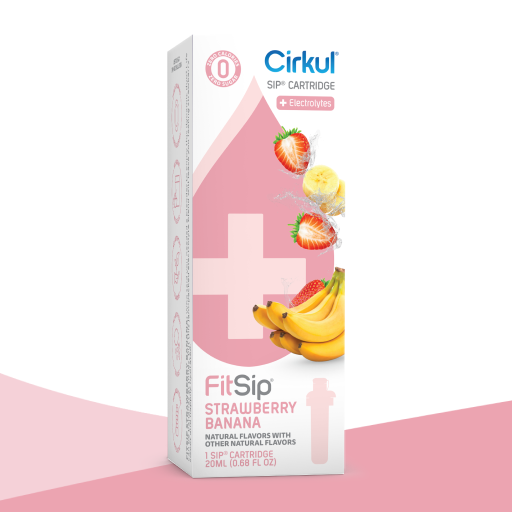 Zero-Calorie FitSip Strawberry Banana 0KFS - Electrolyte Hydration Enhanced Taste Cartridges - Default Title
