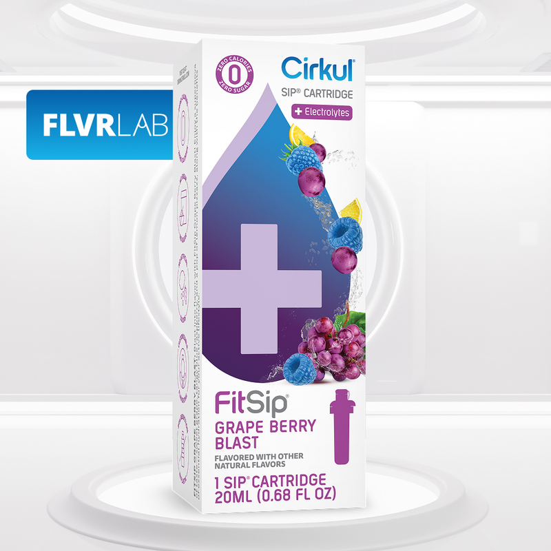 Zero-Calorie FitSip Grape Berry Blast DPFR - Vitamin-Infused Natural Refreshing Flavor Core Detail