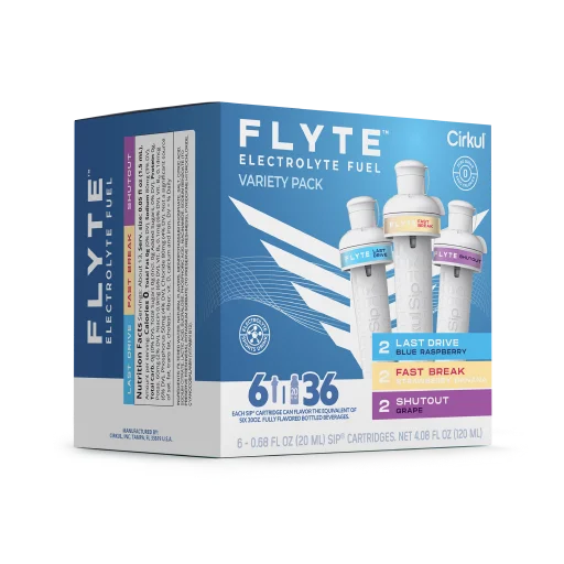 Sugar-Free Flyte 6-Pack Variety Pack MMZB - Electrolyte Hydration Enhanced Taste Cartridges Detail