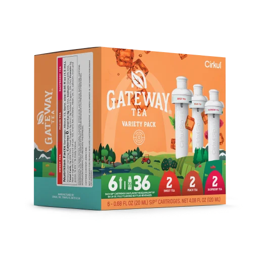Sugar-Free Gateway Tea 6-Pack Variety Pack HM0F - Vitamin-Infused Natural Refreshing Flavor Core Detail