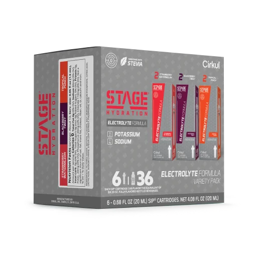 Refreshing Electrolyte Stage 6-Pack Variety Pack 4ZSP - Sugar-Free Fruit Flavor Cartridge Refill Detail